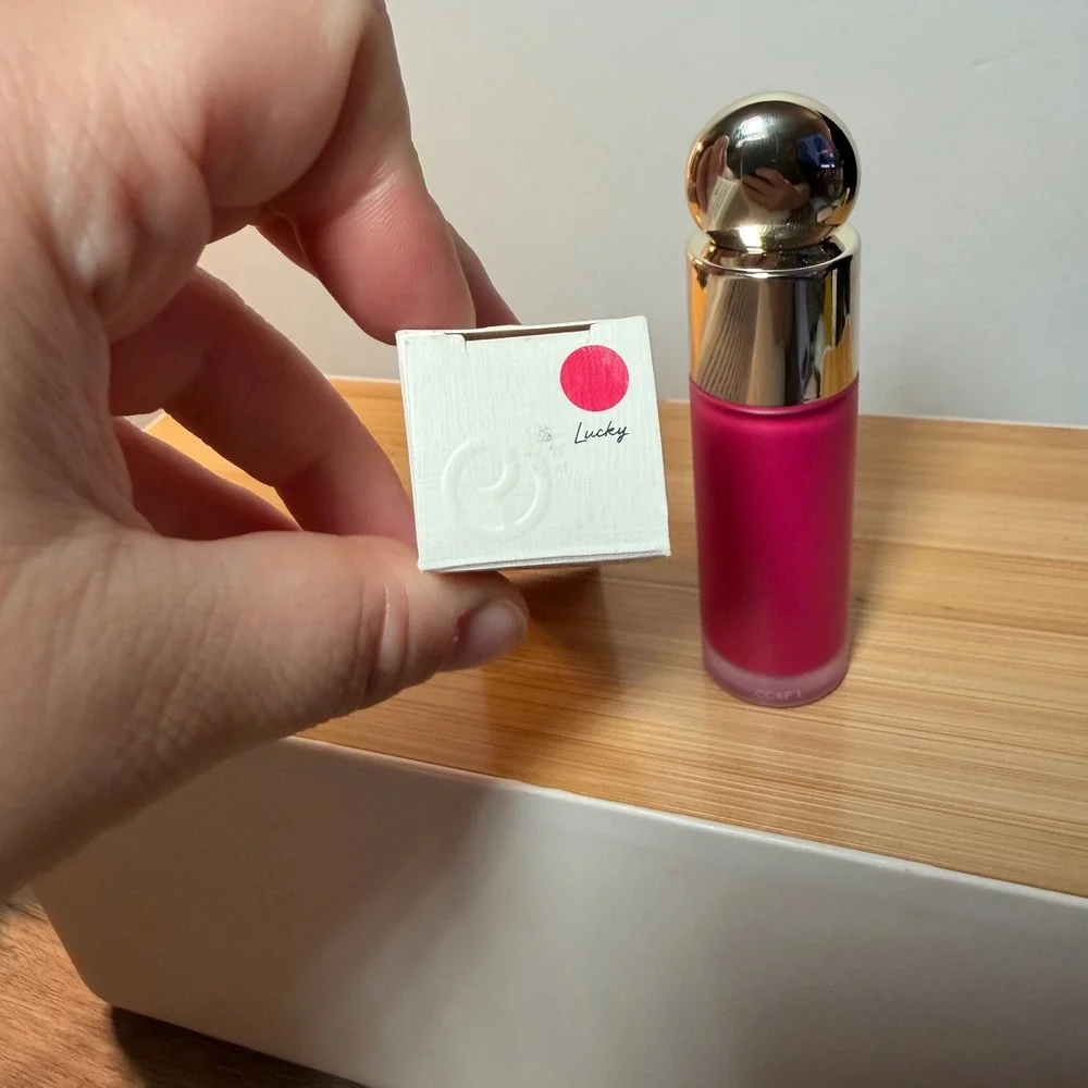 Rare Beauty Soft Pinch Dewy Liquid Blush Lucky, Hot Pink 0.25oz NIB